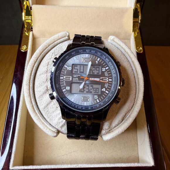 Skmei Oversized Analog + Digital Multifunction Metal Watch, 47mm - Picture 1 of 5